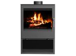 Stufa Eek A+ Victoria Modena Vision Nera- 9,76Kw Bimschv Livello 2 Con Ampia Finestra Di Visualizzazione