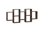 Vidaxl Scaffale A Muro Marrone Effetto Quercia 159X18X65 Cm Materiale A Base Di Legno
