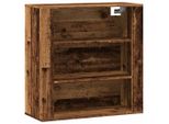 Vidaxl Armadio A Muro Effetto Legno Vecchio 80X33X80 Cm Materiale Legno
