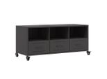 Mobile Tv Nero 100,5X39X43,5 Cm Acciaio Laminato A Freddo