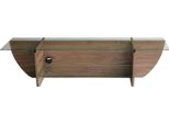 Dmora Mobile Porta Tv Kasuga 35X158X40H Cm Marrone Noce, Un Vano 2 Ripiani