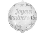 Palloncino In Foil Happy Birthday Bianco 45 Cm - Taglia Unica