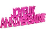 Decorazione Da Tavola Happy Birthday Fucsia Decorazione Da Tavola - Taglia Unica