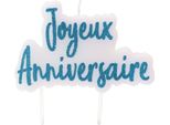 Candela Per Torta Happy Birthday Turchese 8 X 5 Cm - Taglia Unica