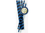 Cannucce Di Carta Inter, Confezione Da 12, Cartone, 19,5 Cm, Blu-Nero - Taglia Unica