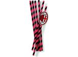 12 Cannucce Di Carta Ac Milan In Cartone 19,5 Cm - Taglia Unica
