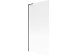 Mexen Next L Paravento Da Vasca Da Bagno A 1 Anta 90 X 150 Cm, Righe, Grigio Canna Di Fucile Spazzolato - 895-090-000-03-09-66
