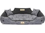 Letto Per Cani Kingdog 115X95 Cm Personalizzato Impermeabile Osso Nero