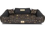 Letto Per Cani Kingdog 100X75 Cm Personalizzato Impermeabile Con Ossa D'oro