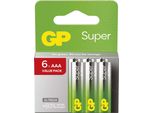 Gp Batterie Alcaline Super Aaa (LR03) 6 Pz, B0111V