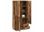 Vidaxl Armadio In Legno Vecchio 80X52X180 Cm Materiale A Base Di Legno