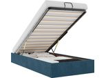 Vidaxl Ottoman Letto Senza Materasso Blu Scuro 90X190 Cm Velluto