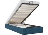 Vidaxl Ottoman Letto Senza Materasso Blu Scuro 100X200 Cm Velluto
