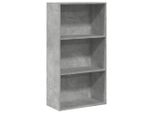 Libreria In Cemento Grigio 60X30X114 Cm Materiale A Base Di Legno