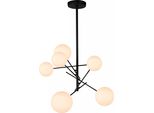 Lampada A Sospensione Sfere Bianche Nere Alara 6Xg4 1,5W Lucide