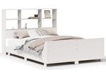 Vidaxl Letto In Legno Massiccio Senza Materasso Bianco 140X200 Cm Legno Di Pino