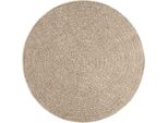 Vidaxl Tappeto Zizur Beige Ø 120 Cm Effetto Juta Per Interni Ed Esterni