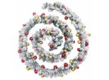 Vidaxl Ghirlanda Natalizia Con Baubles E Luci Led Verde 10 M Pvc
