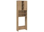 Vidaxl Armadio Per Lavatrice Artisan In Rovere 64X25,5X190 Cm