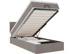 Vidaxl Ottoman Letto Con Materasso Taupe 100X200 Cm Tessuto