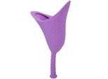 Orinatoio Da Viaggio In Silicone Per Donne, Wc Portatile Pieghevole Con Imbuto (Viola)
