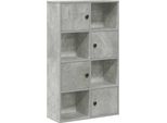 Libreria In Cemento Grigio 60X24X101,5 Cm Materiale A Base Di Legno