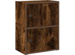 Vidaxl Libreria In Rovere Fumé 40X24X52 Cm Materiale A Base Di Legno