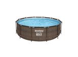 Set Per Piscina Fuori Terra Bestway Steel Pro Max In Rattan 366X100 Cm Pulitore A Cartuccia 2.006 Litri/Ora