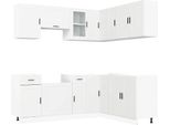 Vidaxl Set Di Armadietti Da Cucina Da 11 Pezzi In Legno Bianco Porto