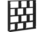 Vidaxl Scaffale A Cubo 12 Scomparti Nero In Legno