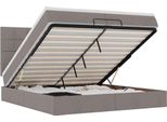 Vidaxl Ottoman Letto Con Materassi & Led Taupe 200X200 Cm Tessuto