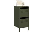 Vidaxl Credenza Verde Oliva 35X39X73,5 Cm Acciaio Laminato A Freddo