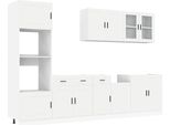 Vidaxl Set Di Armadietti Da Cucina 7 Pezzi Porto In Legno Bianco