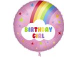 Palloncino In Foil + Peso GeburtstagsmÄDchen Arcobaleno 45 Cm