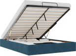 Vidaxl Ottoman Letto Senza Materasso Blu Scuro 140X190 Cm Velluto