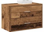 Vidaxl Mobiletto Con 2 Cassetti Effetto Legno Vecchio 60X31X40Cm Materiale A Base Di Legno