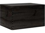 Vidaxl Scatola Di Legno Con Coperchio Nero 40X30X23 Cm In Legno Di Pino Massiccio