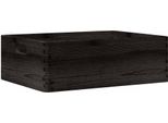 Vidaxl Scatola Di Legno Con Maniglie Nera 40X30X13 Cm In Legno Di Pino Massiccio