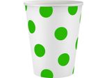 Bicchiere Di Carta Verde Pistacchio 250Ml 6Pz (Party - Stoviglie E Posate)