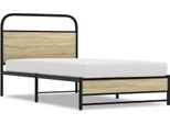 Vidaxl Struttura Letto Senza Materasso 107X203 Cm Materiale Legno Rovere Sonoma