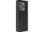 Avizar, Custodia In Carbonio Per Xiaomi Redmi Note 14 5G Wallet Video Stand, Nero