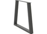 Vidaxl Gambe Del Tavolo Da Pranzo A V 2 Pezzi Antracite 70X(72-73,3) Cm Acciaio