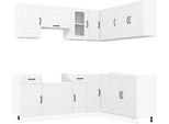 Vidaxl Set Di Armadietti Da Cucina Da 11 Pezzi Lucca In Legno Bianco