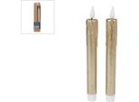 Candele Led Telecomandate Oro Set 2 Decorative Sicure