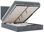 Vidaxl Ottoman Letto Con Materassi Grigio Scuro 140X190 Cm Velluto