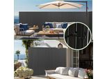 Jayseuw Pvc Privacy Schermo Stuoia Privacy Recinzione Balcone Frangivento Privacy Schermo Per Recinzione Grigio 100X900Cm