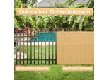 Jayseuw Pvc Privacy Schermo Mat Privacy Recinzione Balcone Frangivento Privacy Schermo Per Recinzione Bambù 90X500Cm