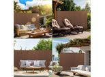 Jayseuw Pvc Privacy Schermo Mat Privacy Recinzione Balcone Frangivento Privacy Schermo Per Recinzione Marrone 90X400Cm