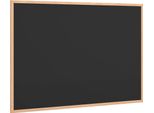 Vidaxl Lavagna Con Cornice In Legno Di Pino Massiccio Nero 80 X 55 Cm