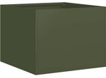 Vidaxl Fioriera Verde Oliva 40X40X30 Cm In Acciaio